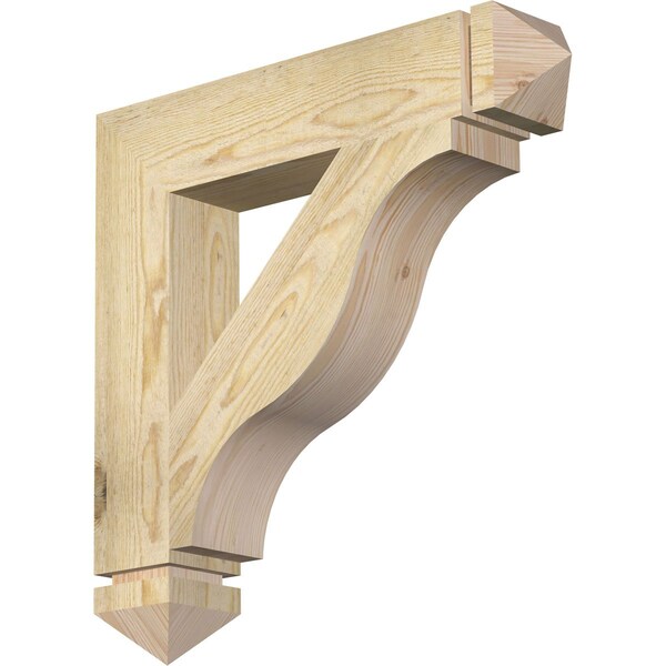 Ekena Millwork Funston Arts & Crafts Rough Sawn Bracket, Douglas Fir, 4"W x 22"D x 22"H BKT04X22X22FST03RDF - main